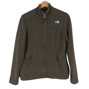 THE NORTH FACE Moss Green Zip Front Fleece Jacket Women's S